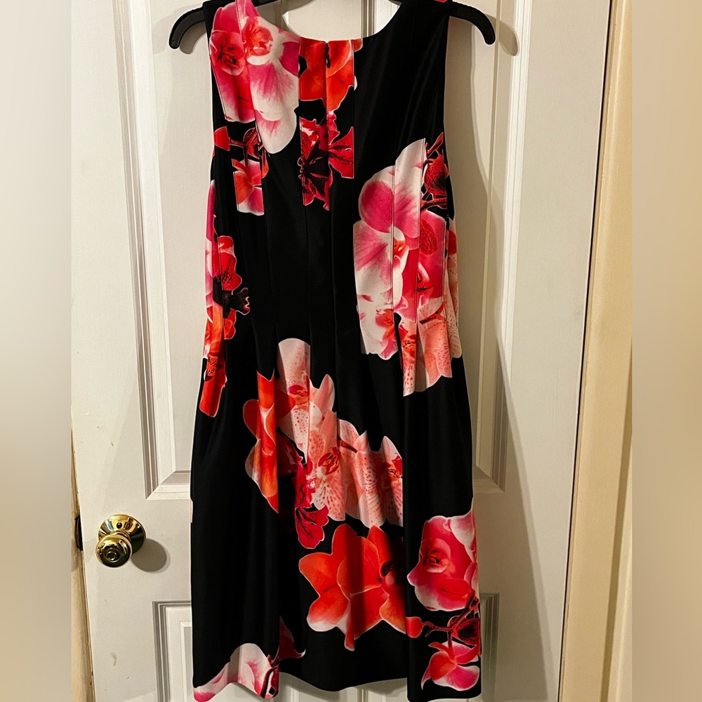 Calvin Klein Sleeveless Fit and Flare Floral Dress